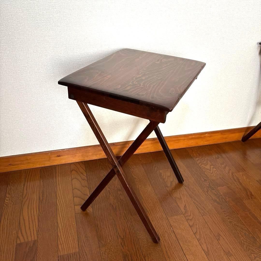 【専用商品】　　　　　　アンティーク 格納式 フォールディング サイドテーブル