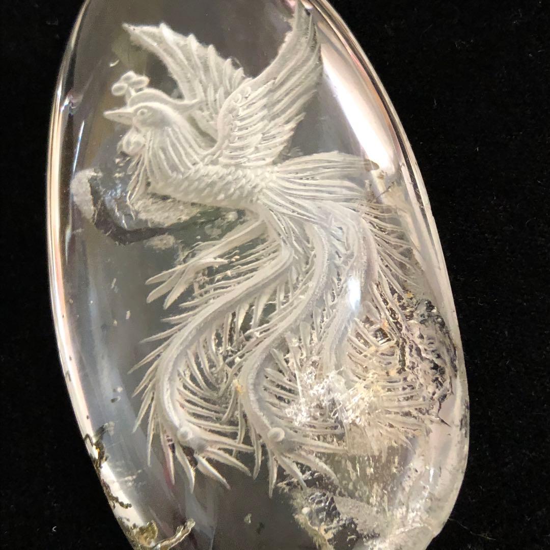 鳳凰　水晶　彫り
