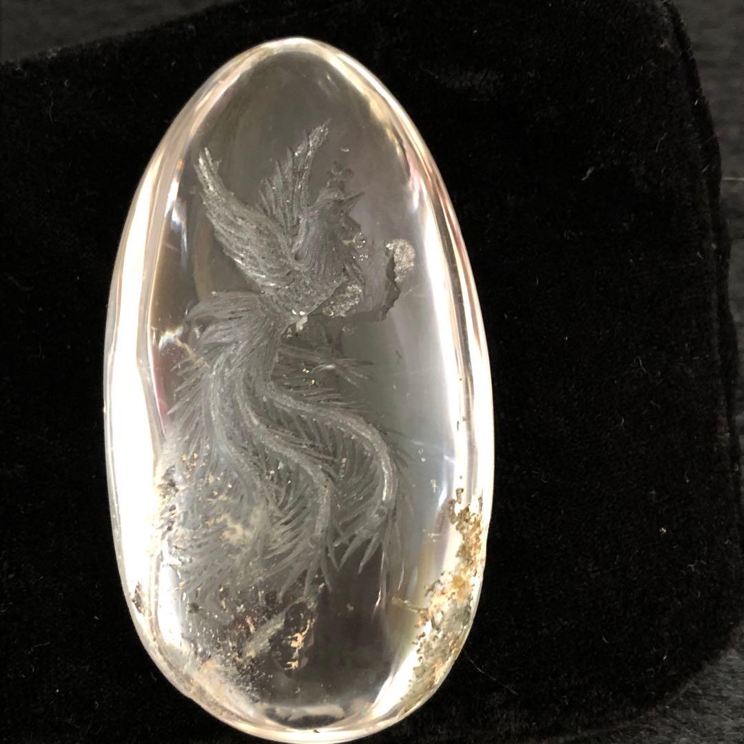 鳳凰　水晶　彫り