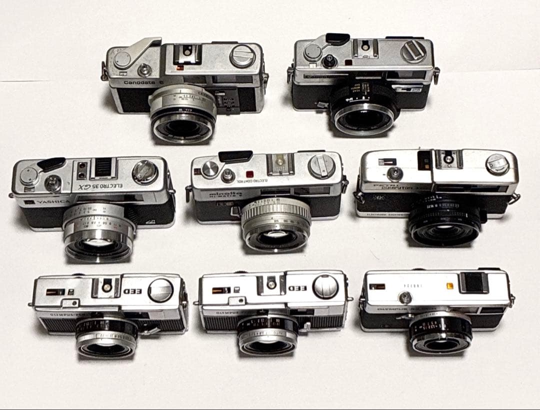 フィルムカメラ 8台セット　キャノン／オリンパス／ミノルタ／ヤシカ／Petri