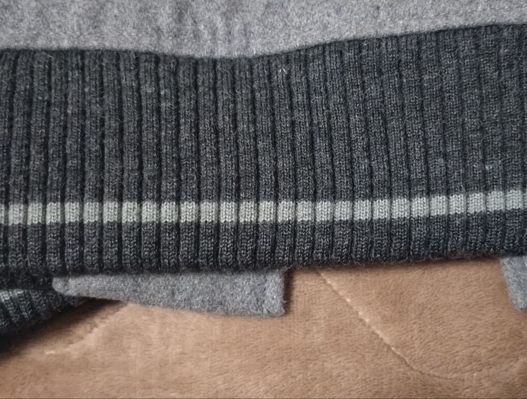 SCHOTT メルトンウール スタジャン グレー/ブラック