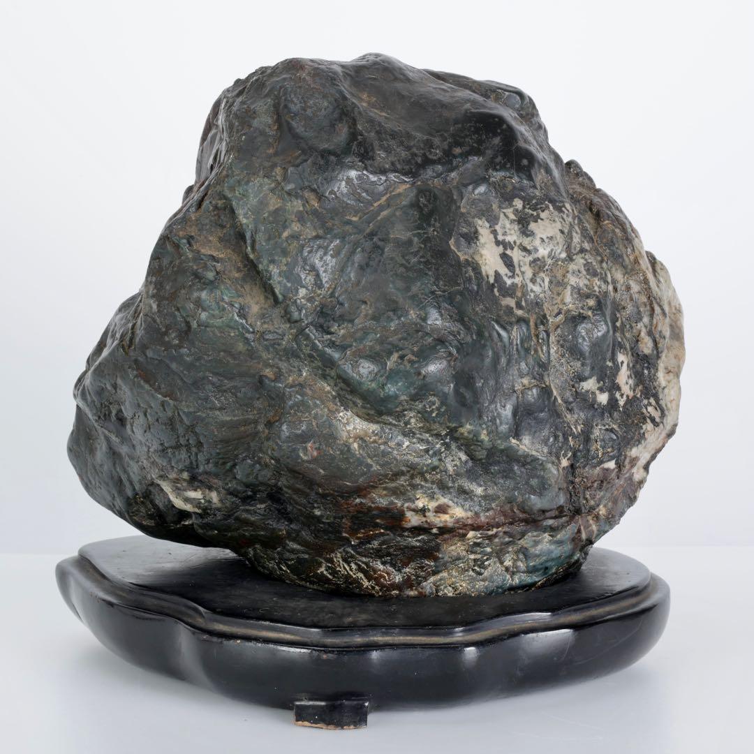 根尾谷産 天然菊花石 台座付 8.3kg 大輪 鑑賞石 原石 水石 紋石 美石