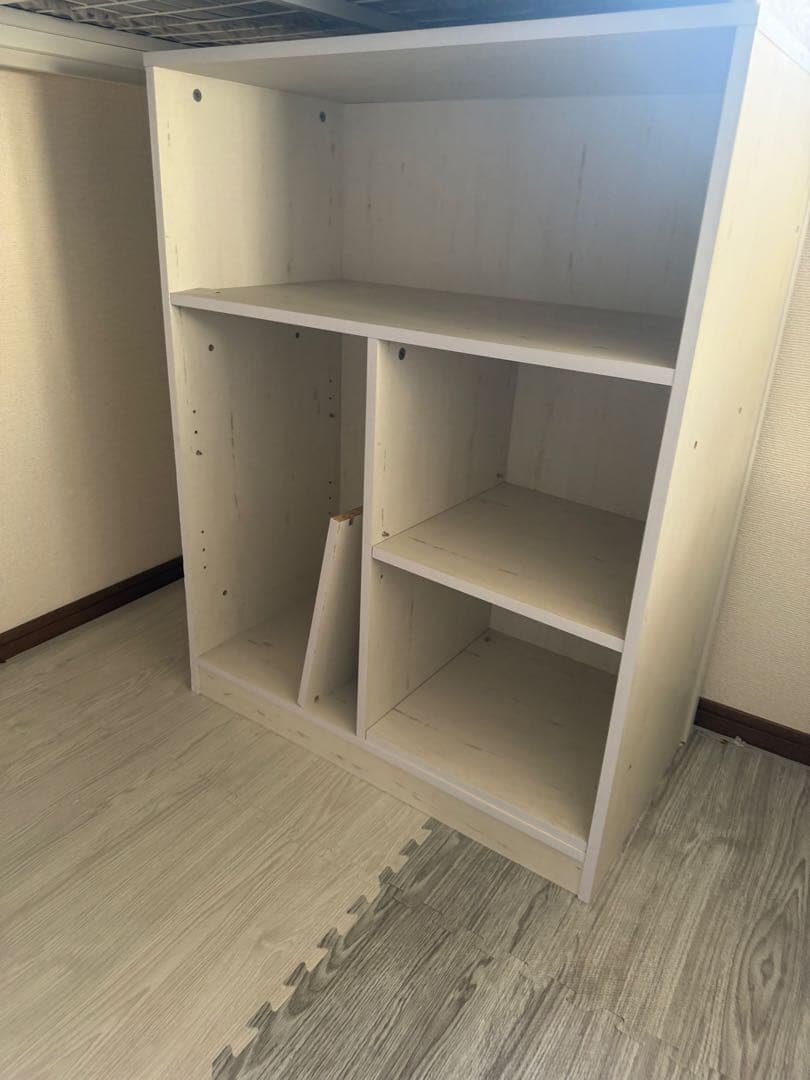 2/28までの出品‼️北摂引取り可 ホワイト ロフトベッド 引き出し付き シングル