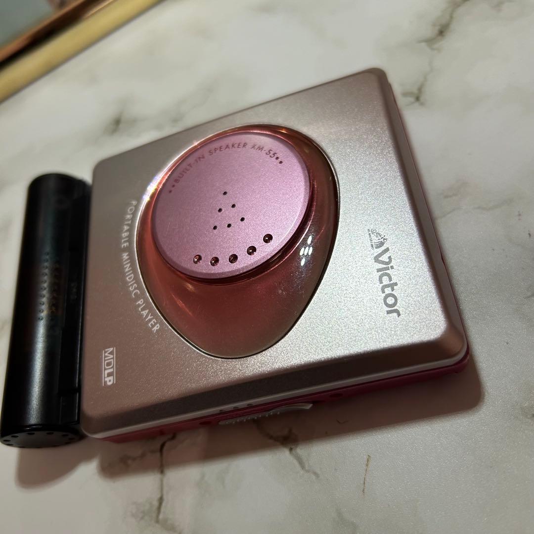 【美品〜極美品】VICTOR MDウォークマン ピンク XM-S5 動作確認済