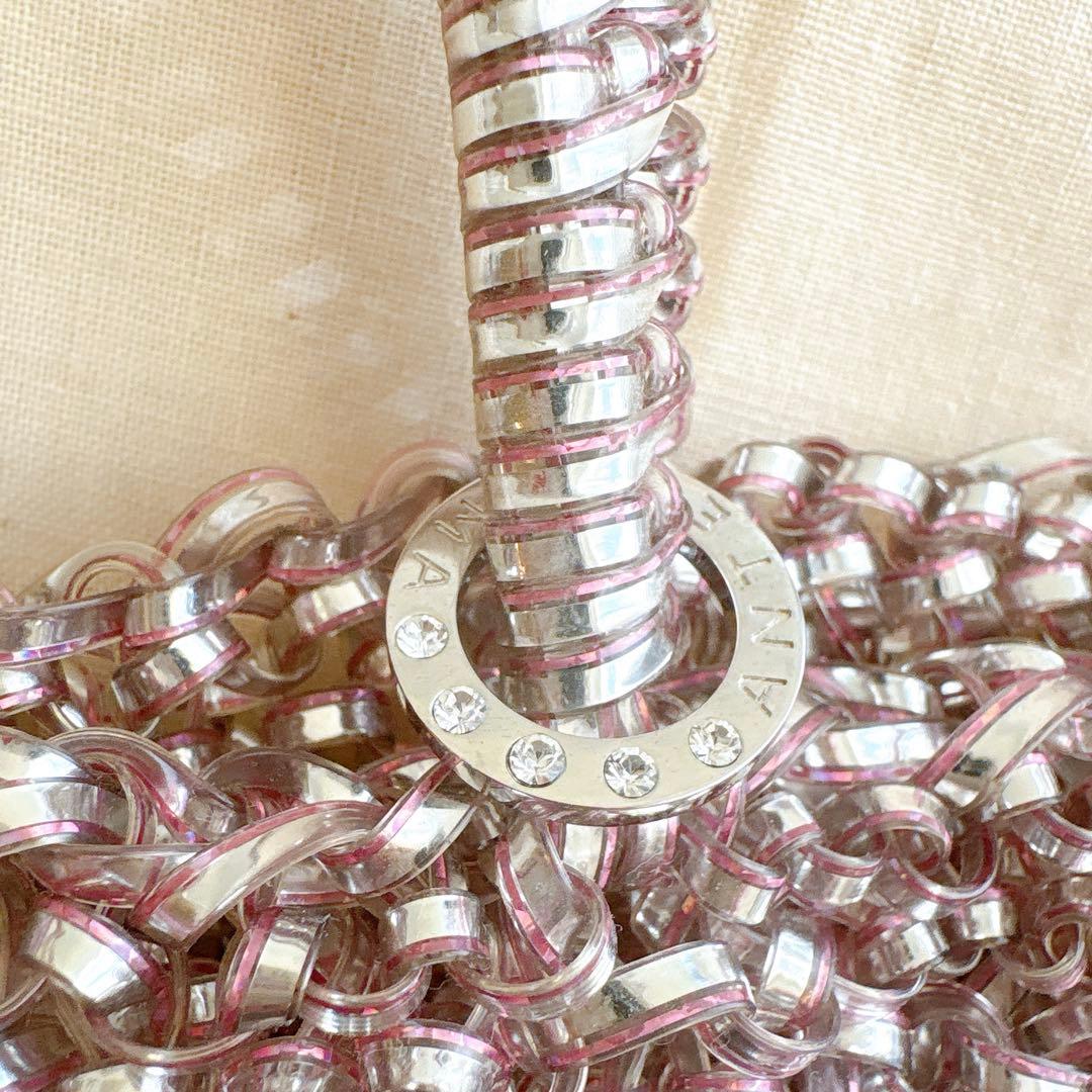 【美品】希少 廃盤カラー アンテプリマ スクエア ミディアム ピンクシルバー