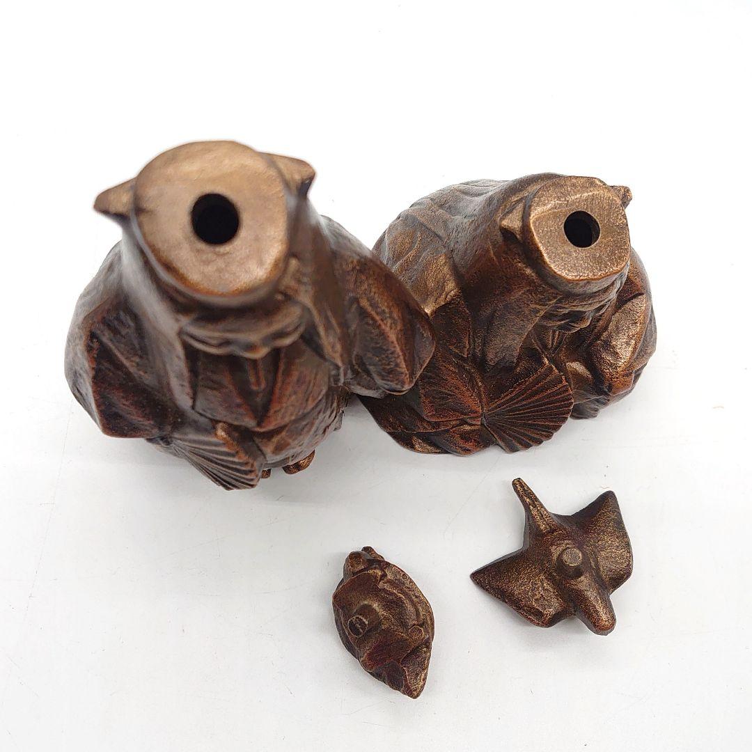 紺谷英儀 英公 鶴亀 鋳銅 置物 共箱付き