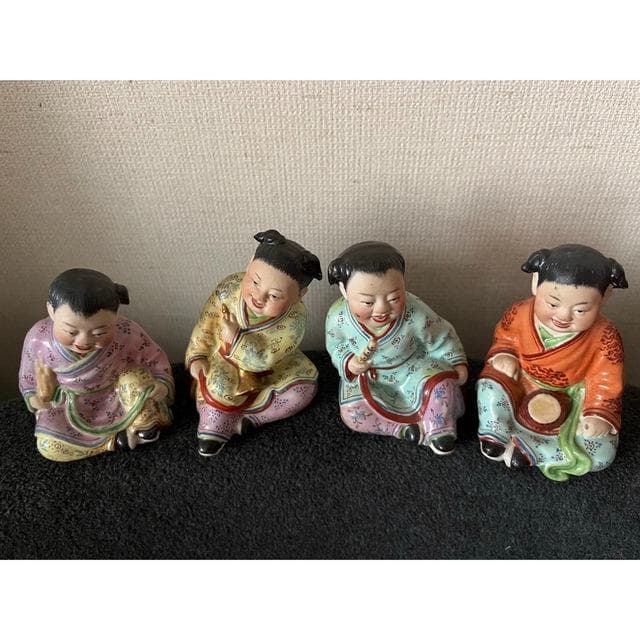 ヴィンテージ　中国　陶器　置物