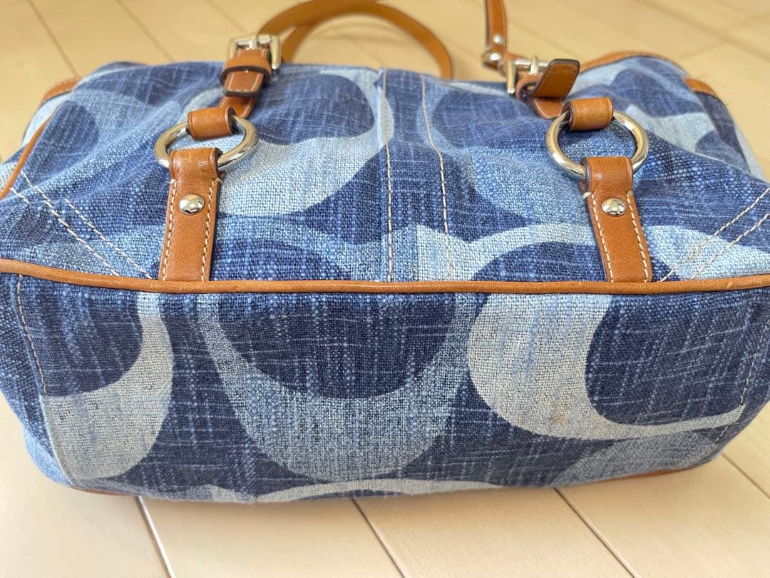 COACH シグネチャー柄デニムトートバッグ ショルダーバッグ