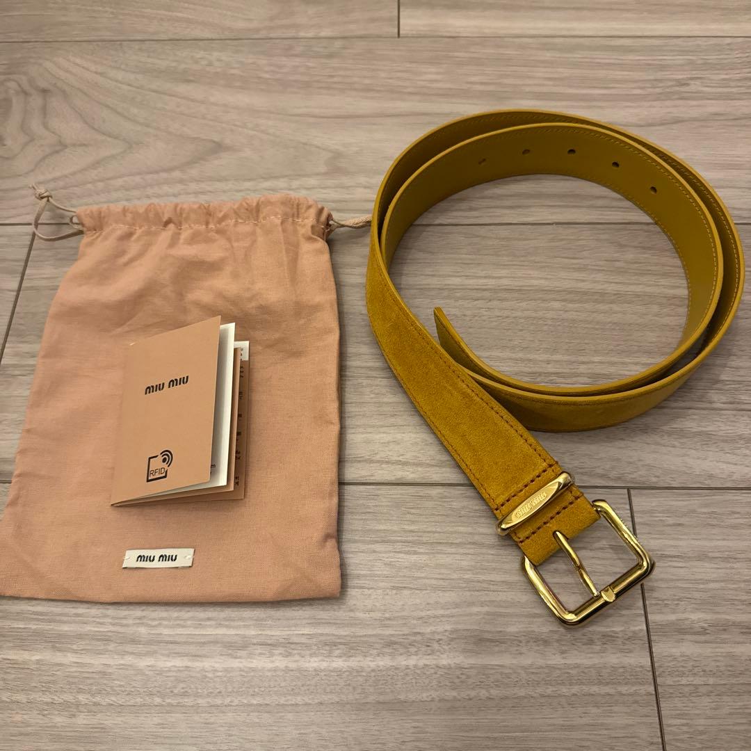 【1/20引下げ】MIU MIU スエードベルト 85cm