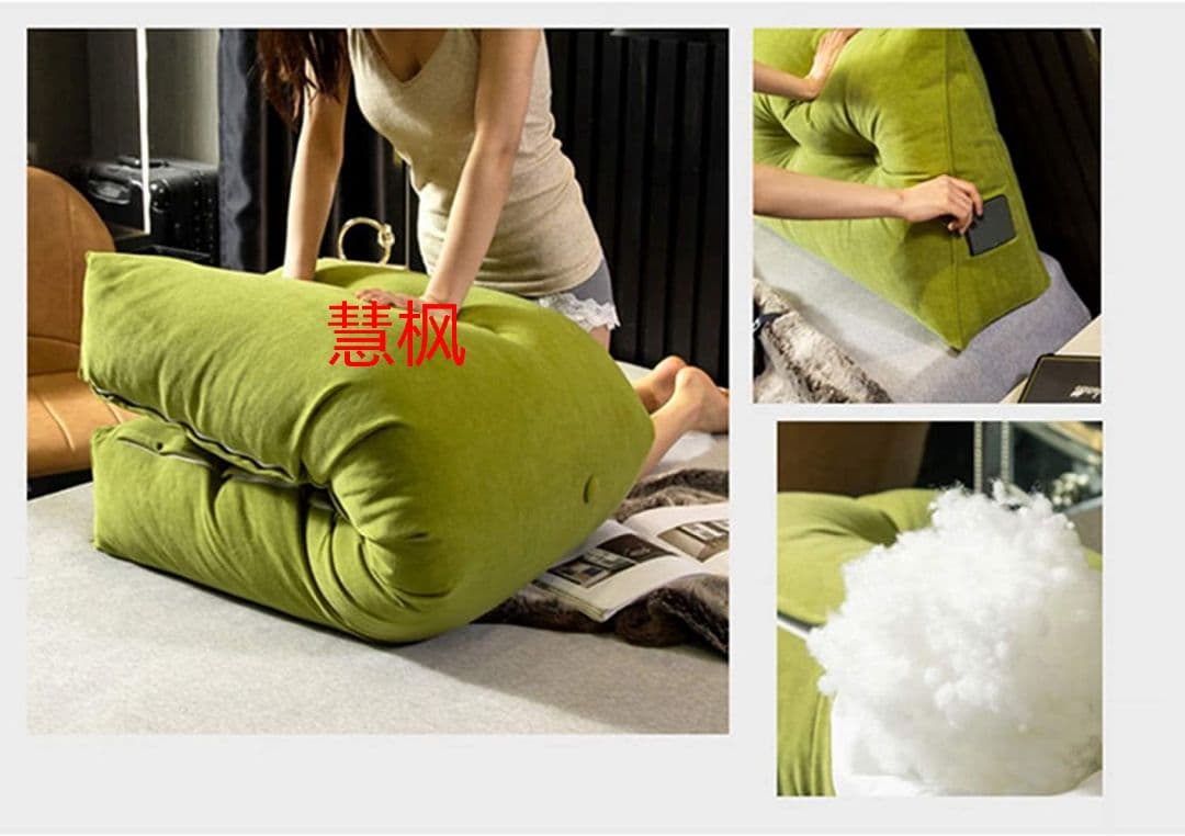 背もたれ クッション ベッド 三角 背もたれクッション 80*50*20cm1