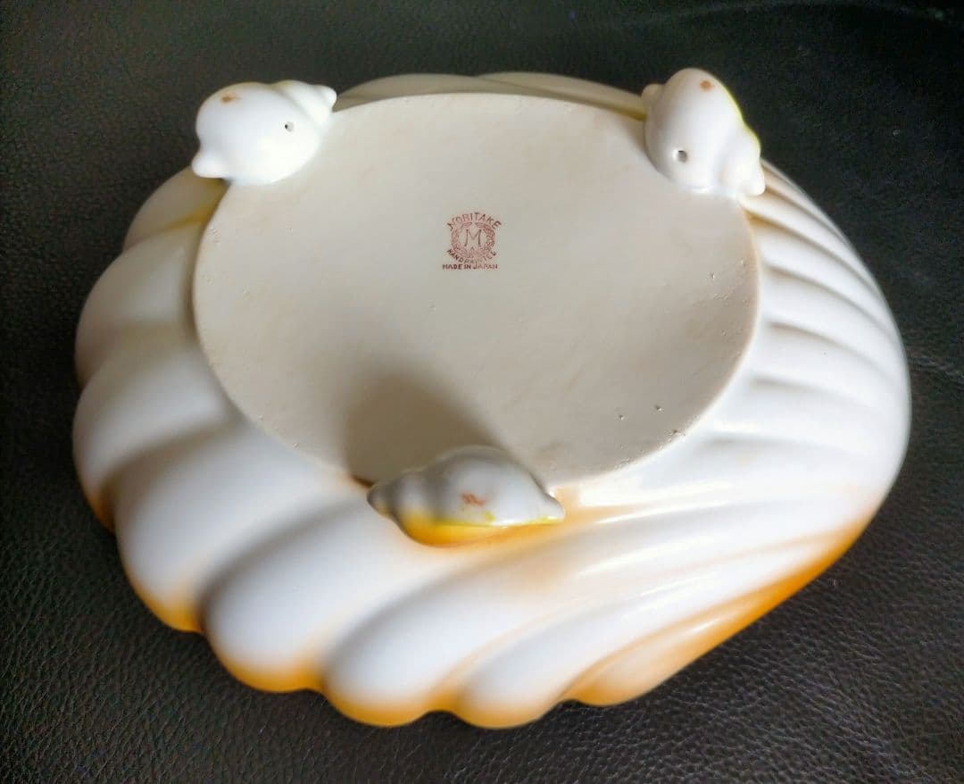 オールドノリタケ★幅約20.4cm 風景絵貝型鉢』