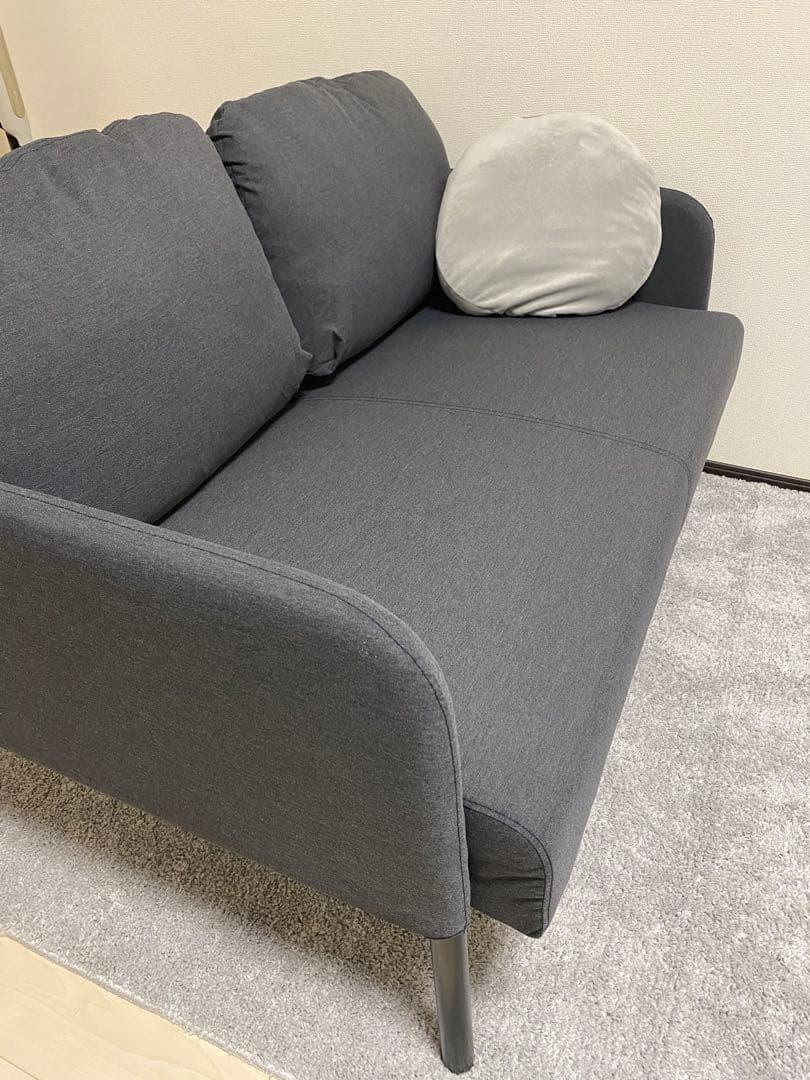 【送料込み】 ソファ ソファー 2人掛け 肘付き グレー グレイ 灰色 IKEA