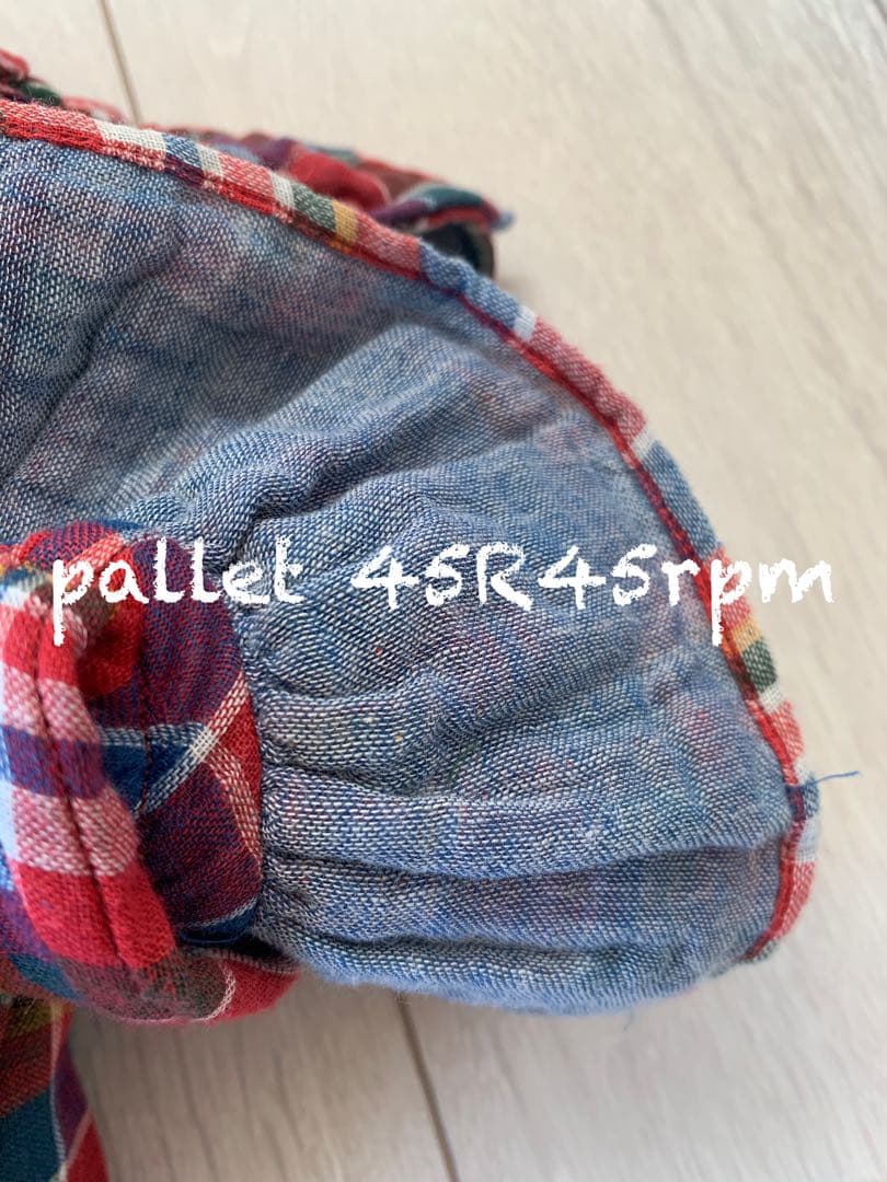 45R45rpm ガーゼ二重織のフリルカラーブラウス