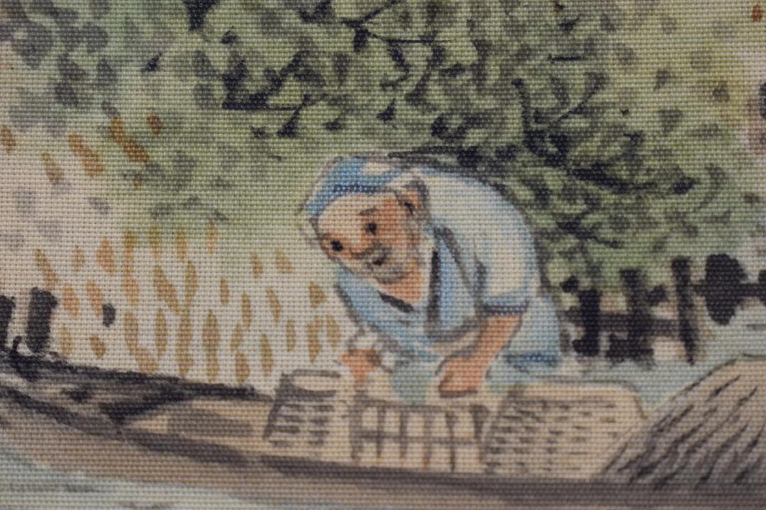 【真作】吉村鳳柳/竹林漁夫図/田家漁舟図/掛軸☆宝船☆Y-188　JM