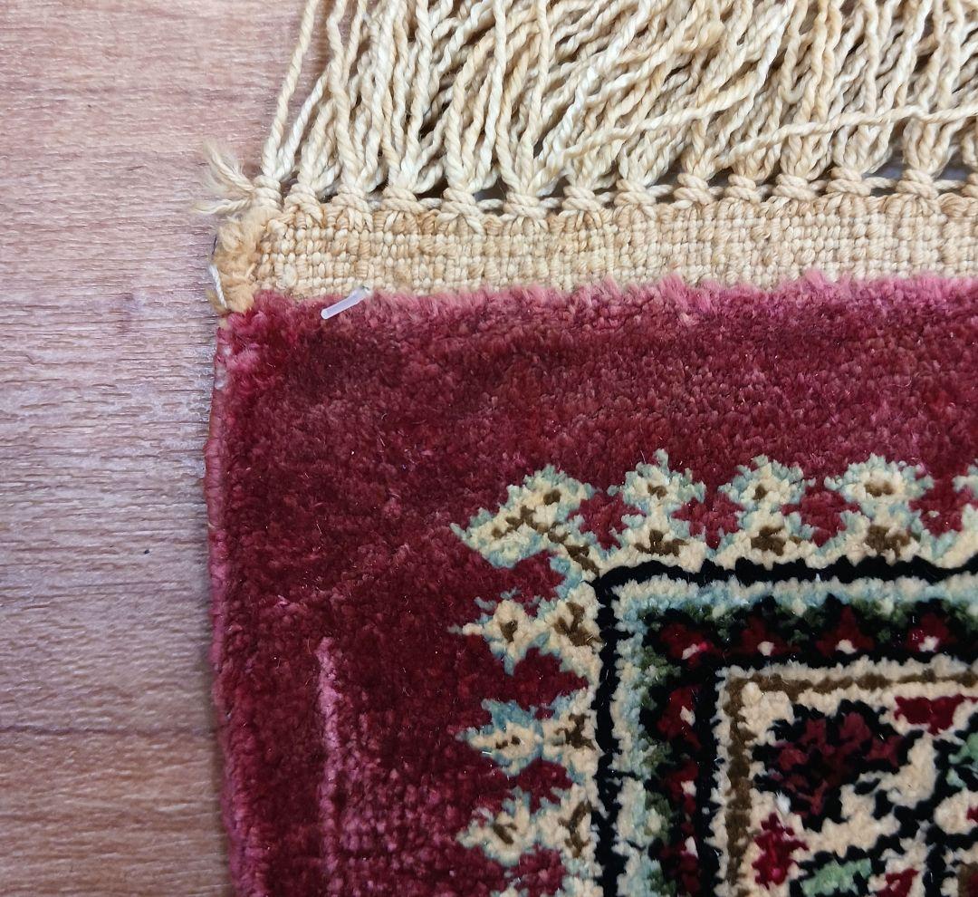 Y2824 高級ペルシャ絨毯 クム産 シルク100% 手織り タペストリー