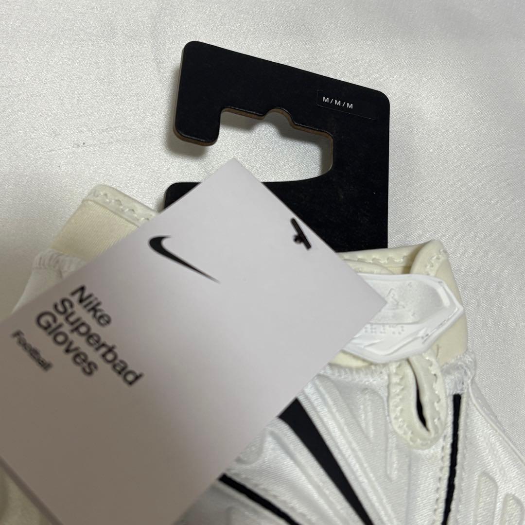 【新品】　アメフト NIKE SUPERBAD 6.0 グローブ WHITE M