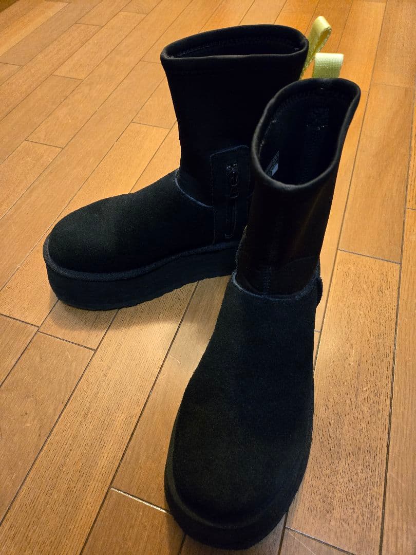 UGG ブラック　クラシックディッパー厚底 ムートンブーツ☆入手困難！サイズ7