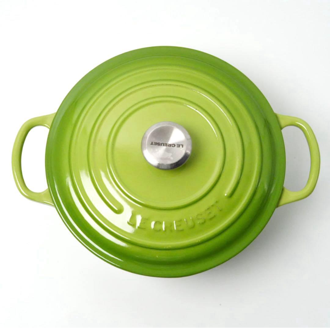 【美品】LE CREUSET　シグニチャーココット ロンド パーム22cm