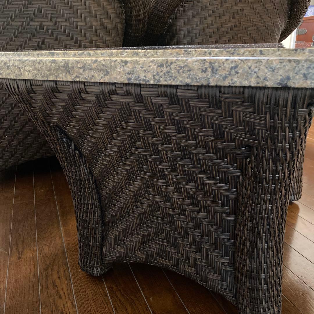 【美品】御影石（花崗岩）天板のセンターテーブル　コストコ　リゾートホテル風