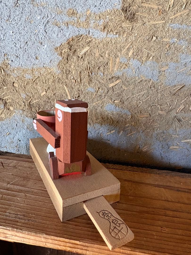 廃絶希少！奈良井宿藤屋土産物店 中西康二【からくり人形 ふるい猿】郷土玩具