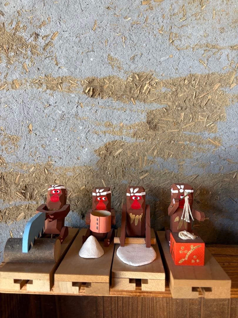 廃絶希少！奈良井宿藤屋土産物店 中西康二【からくり人形 ふるい猿】郷土玩具