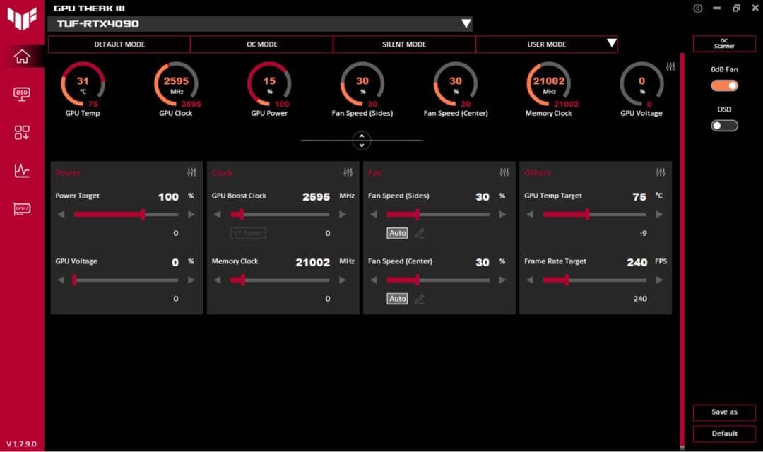 グラフィックボード・グラボ・ビデオカード ASUS TUF GeForce RTX 4090 24GB GDDR6X