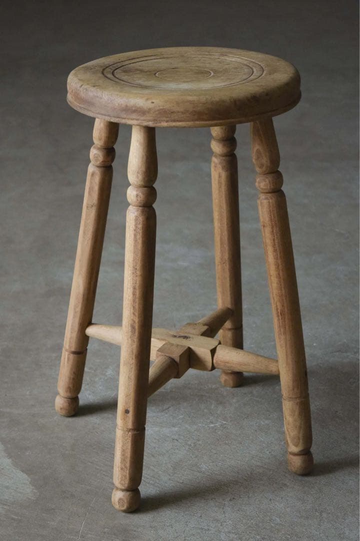 アンティーク　木製スツール