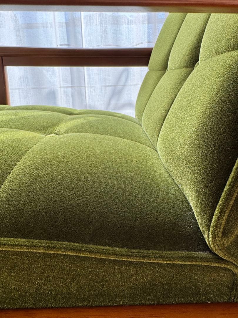 【karimoku】カリモク Kチェア モケットグリーン 1人掛けソファ