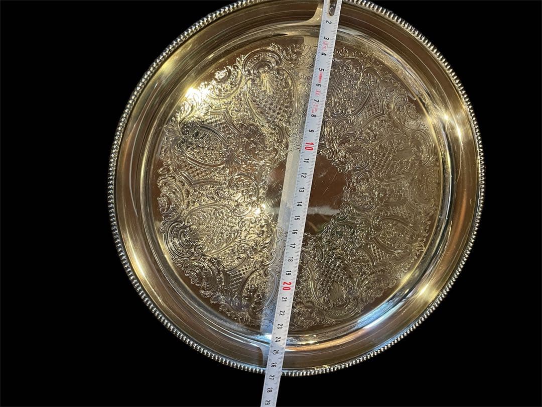 英国製アンティーク/銅&シルバートレイ/Mappin&webb