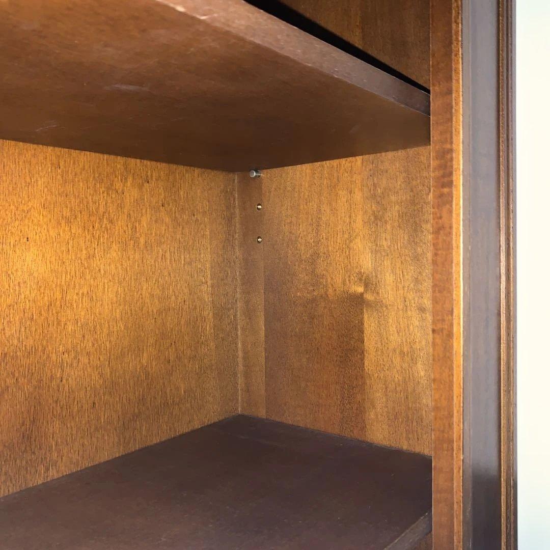 【昭和レトロ】ブックシェルフ 飾り棚 本棚 ダークブラウン