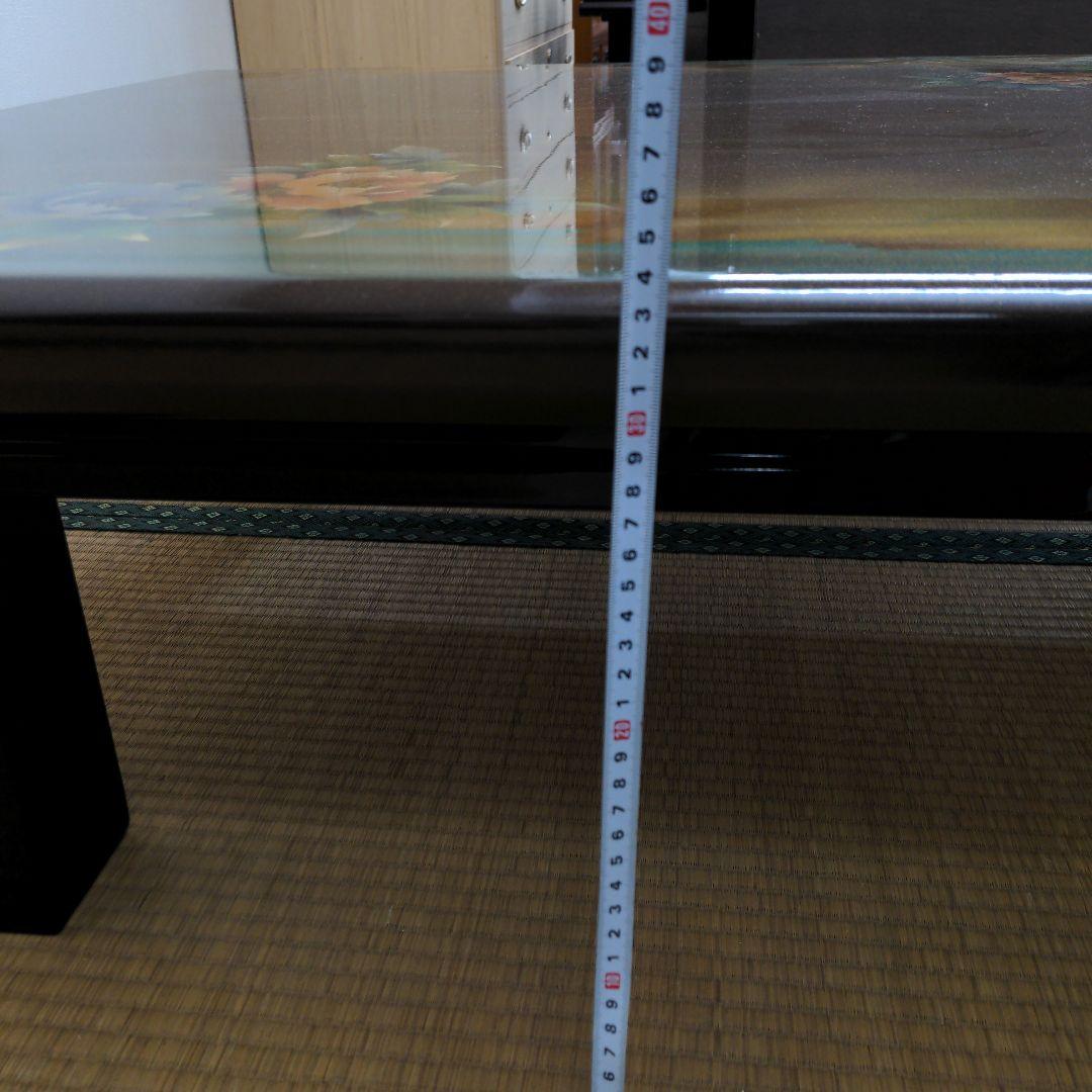 未使用 送料込み 座卓 ローテーブル ブラウン フラワー