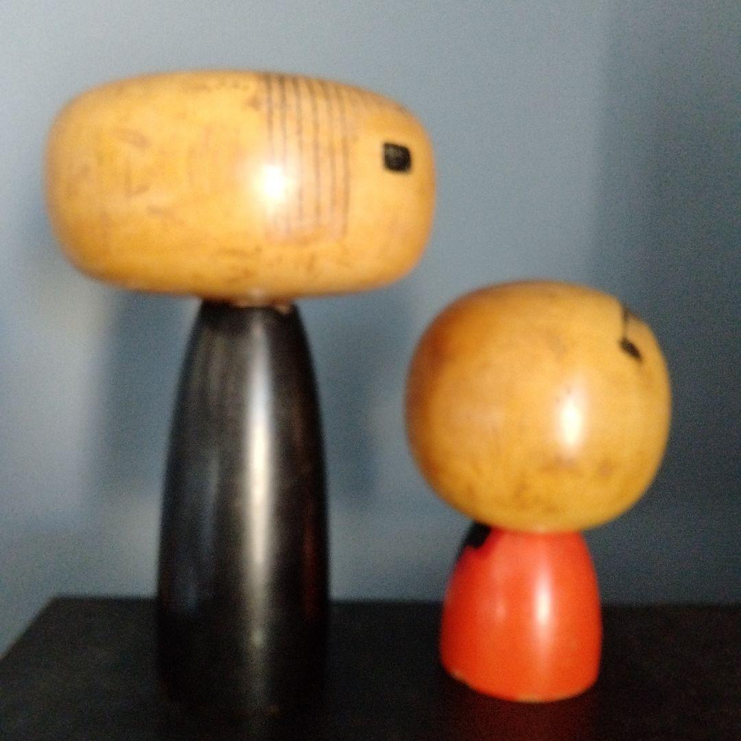 木製こけし 大小2体セット