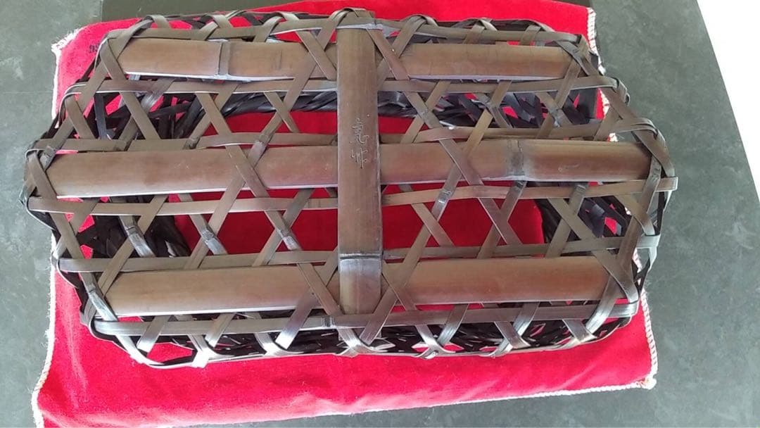 竹細工　花籠　花器　華道　竹籠　古民具　古道具　茶道具