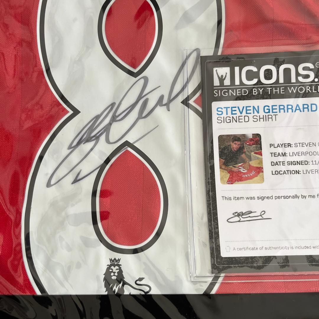 【未開封】ジェラード 直筆サイン入りユニフォーム ICONS