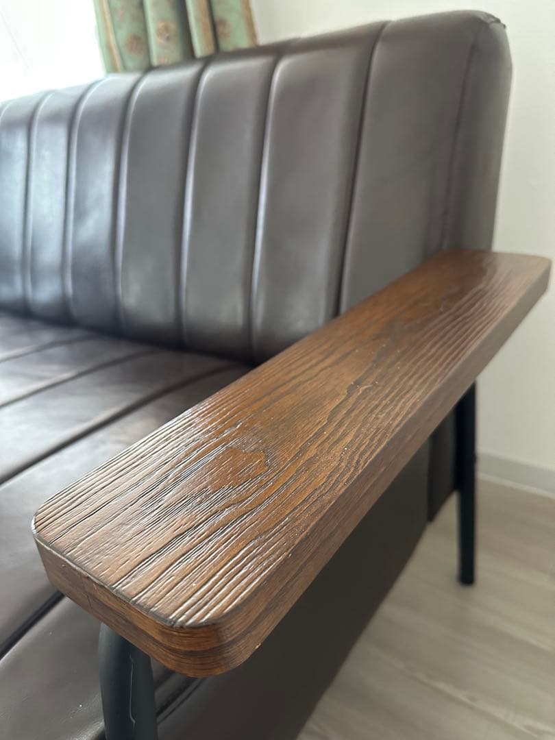 汚れに強い　合成皮革 2人掛けソファ(Nシールド ステイン2KD DBR)