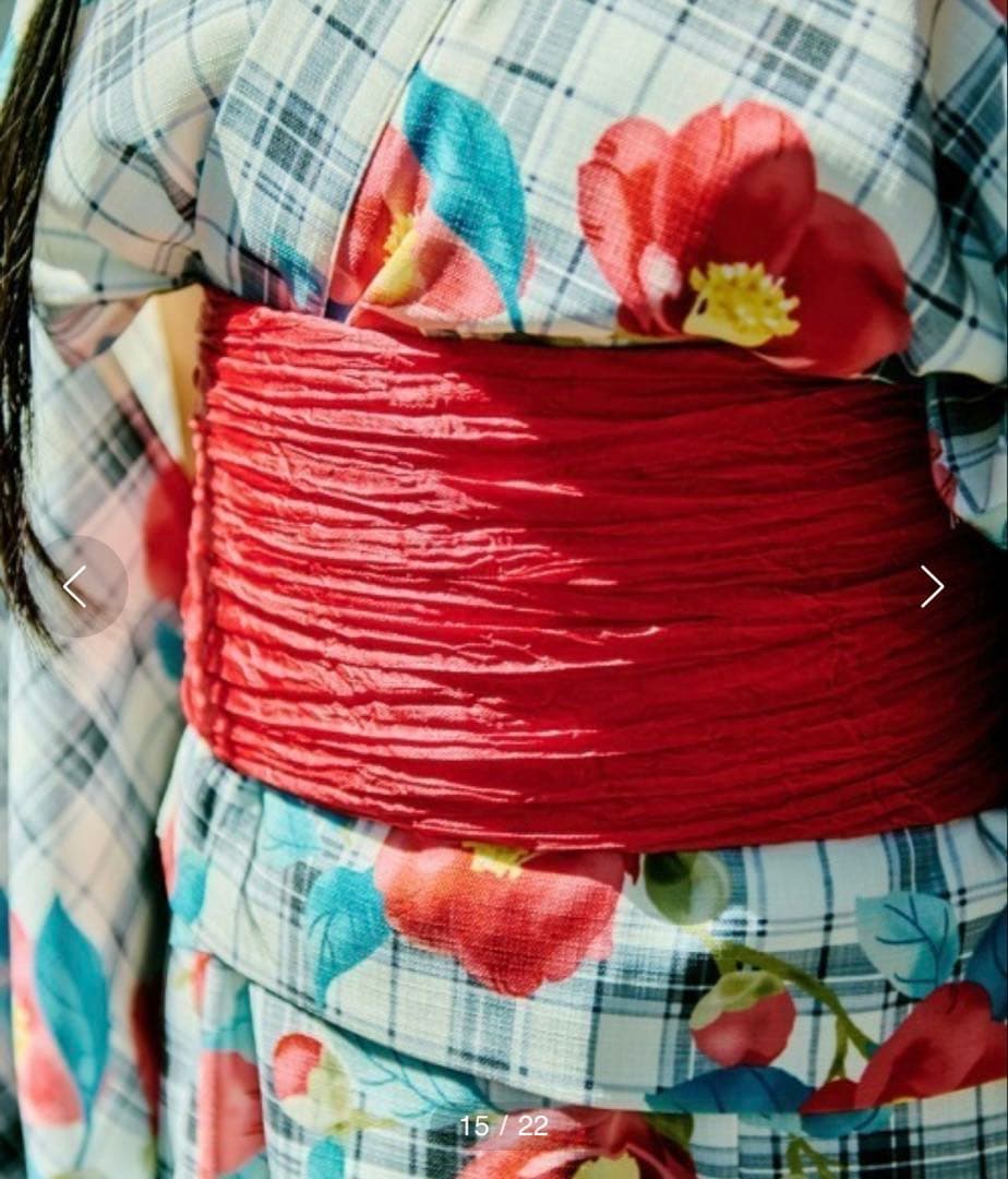 【1000円値下げ中】クティール 椿柄 浴衣・帯セット【9/30まで】