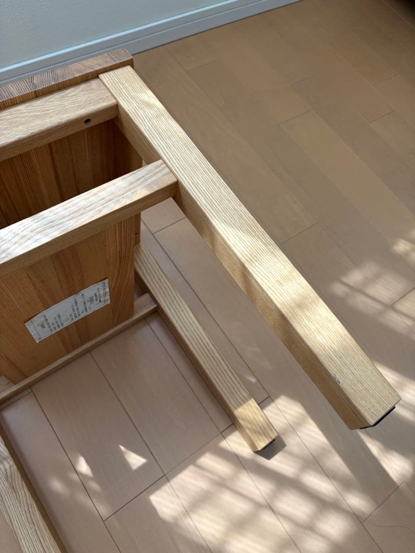 無印良品 木製サイドテーブルベンチ　タモ材　廃盤品