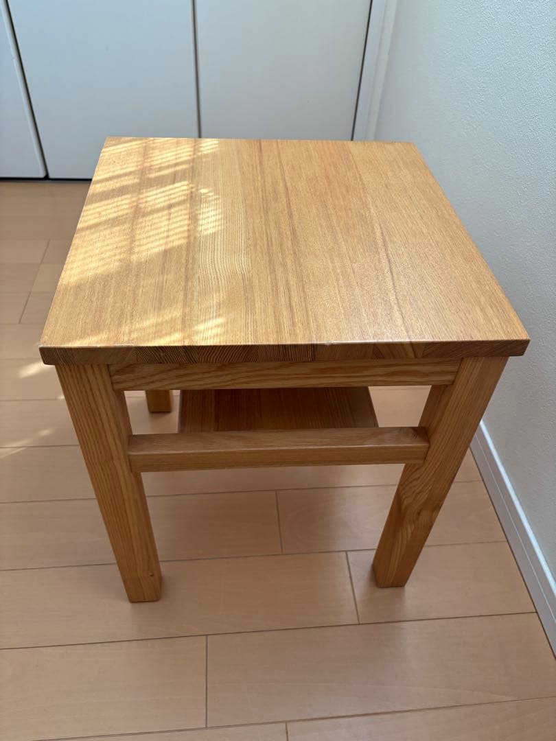 無印良品 木製サイドテーブルベンチ　タモ材　廃盤品