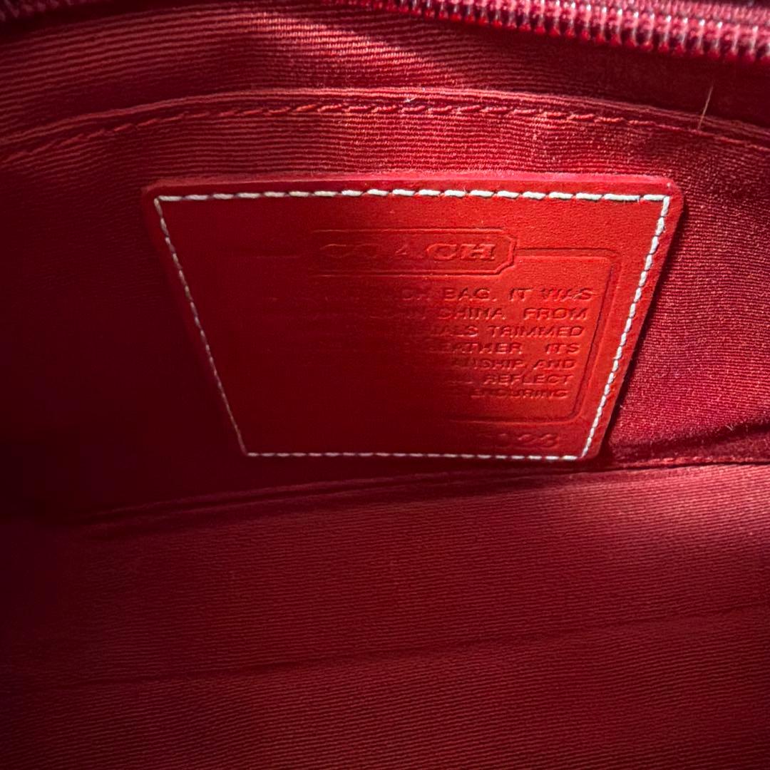 バッグ coach accessories pouch red signature