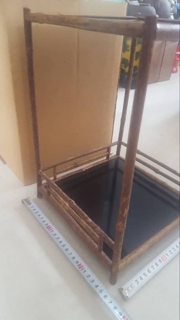 AKa7043　東京中央取扱　斑竹　煎茶棚　通せん棚　お茶棚