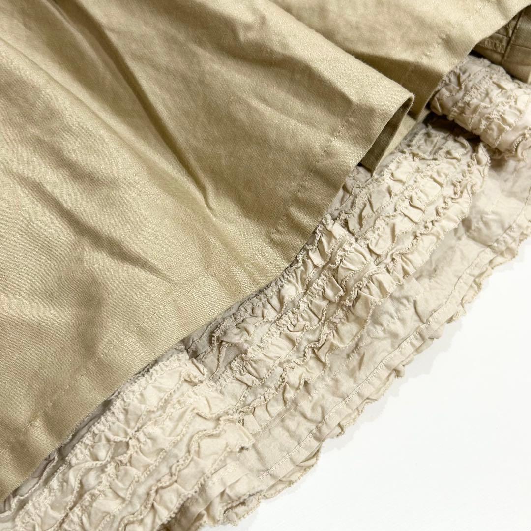 PINKHOUSE ピンクハウス ティアード ワイドパンツ フリル 綿 麻