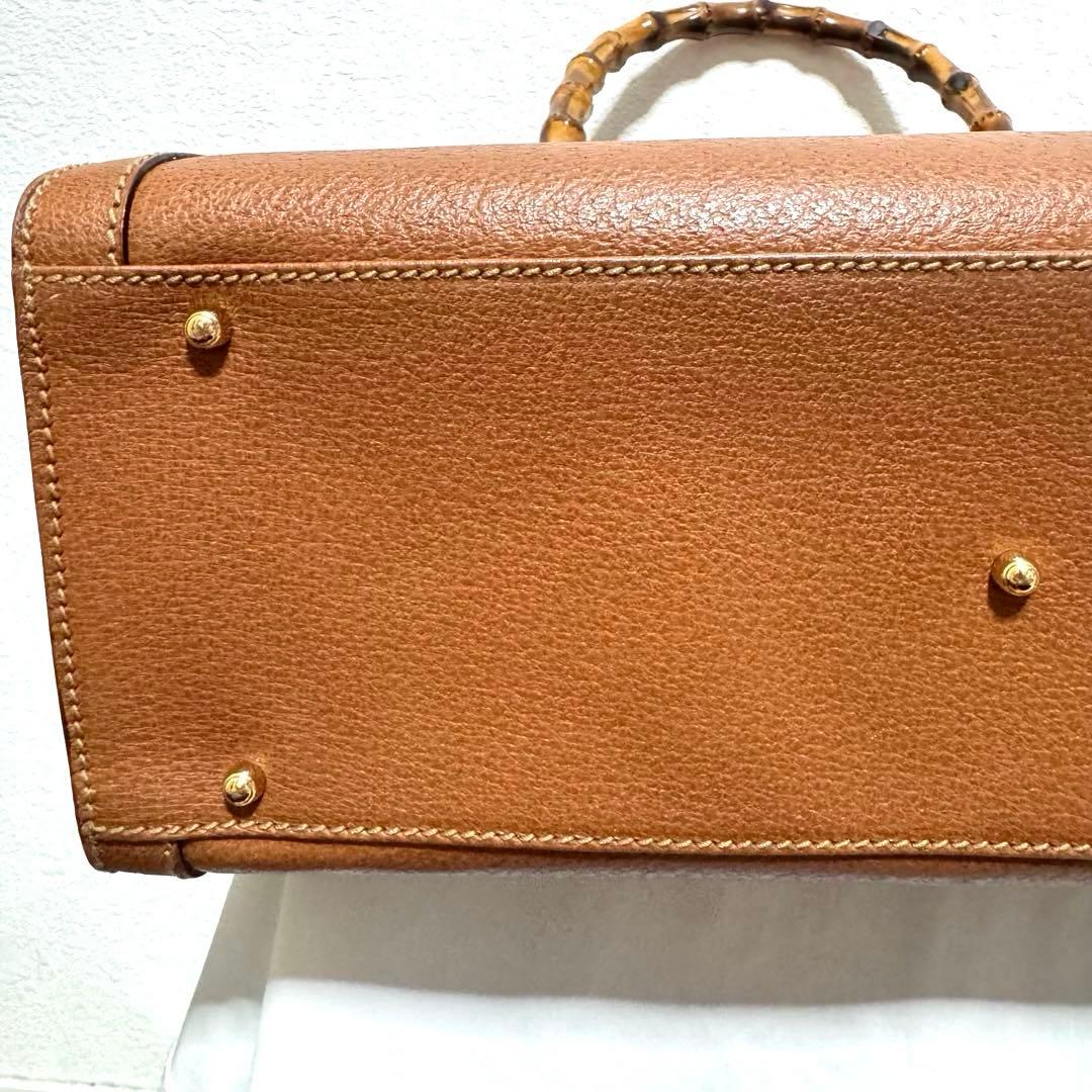 GUCCI レトロ ハンドバッグ バンブーハンドル 90s