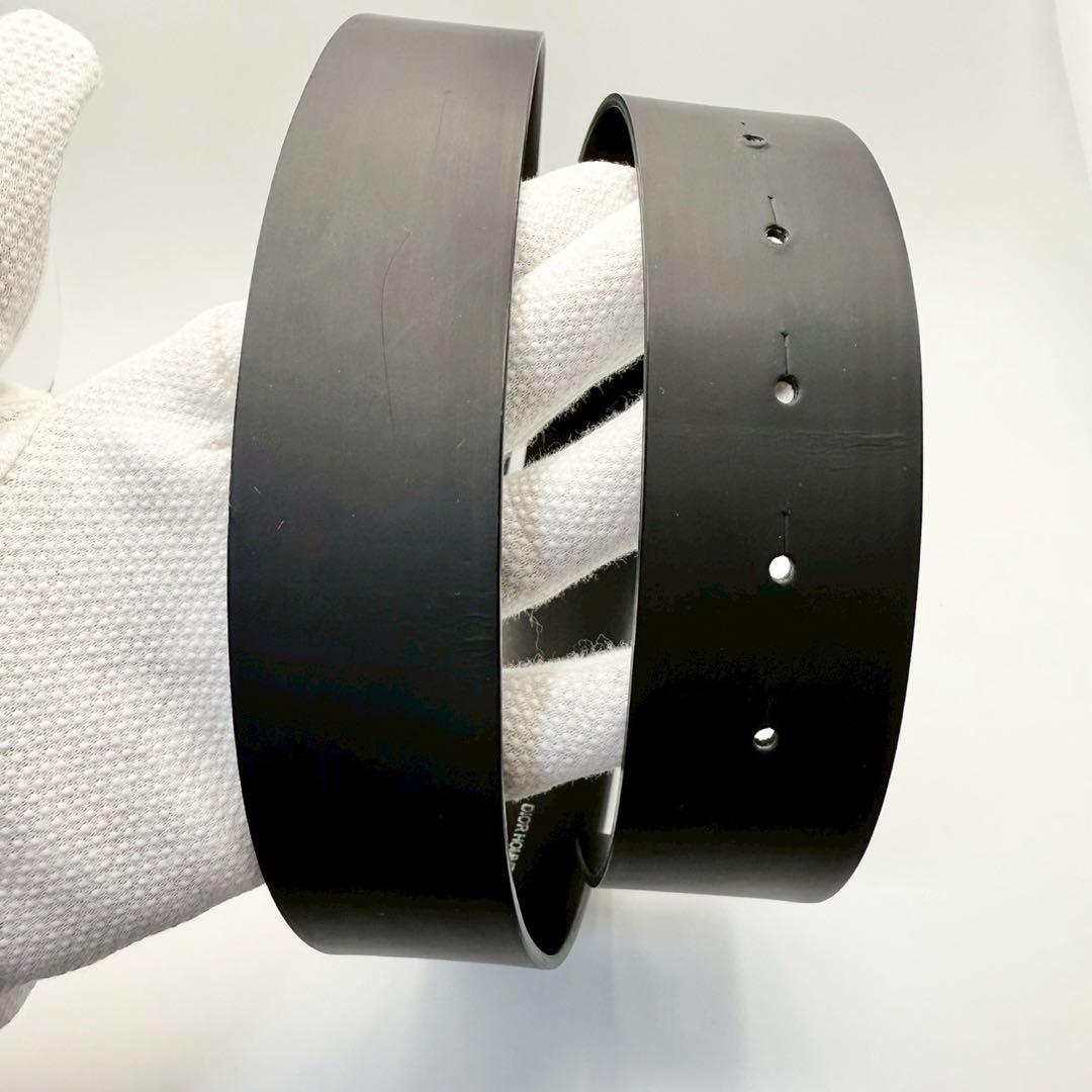 【美品】Dior Homme ブラックレザーベルト