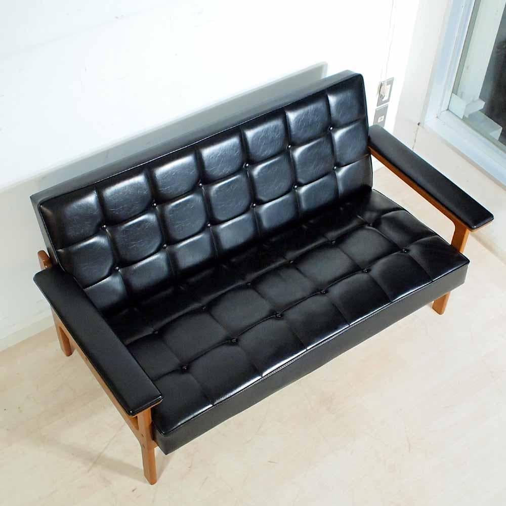 オールドカリモク 2人掛けソファ ワイドアーム Kチェア ZR24349