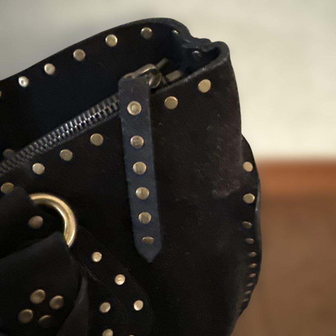 セリーヌ　ブギーバッグ　黒　スタッズ使い　ハンドバッグ