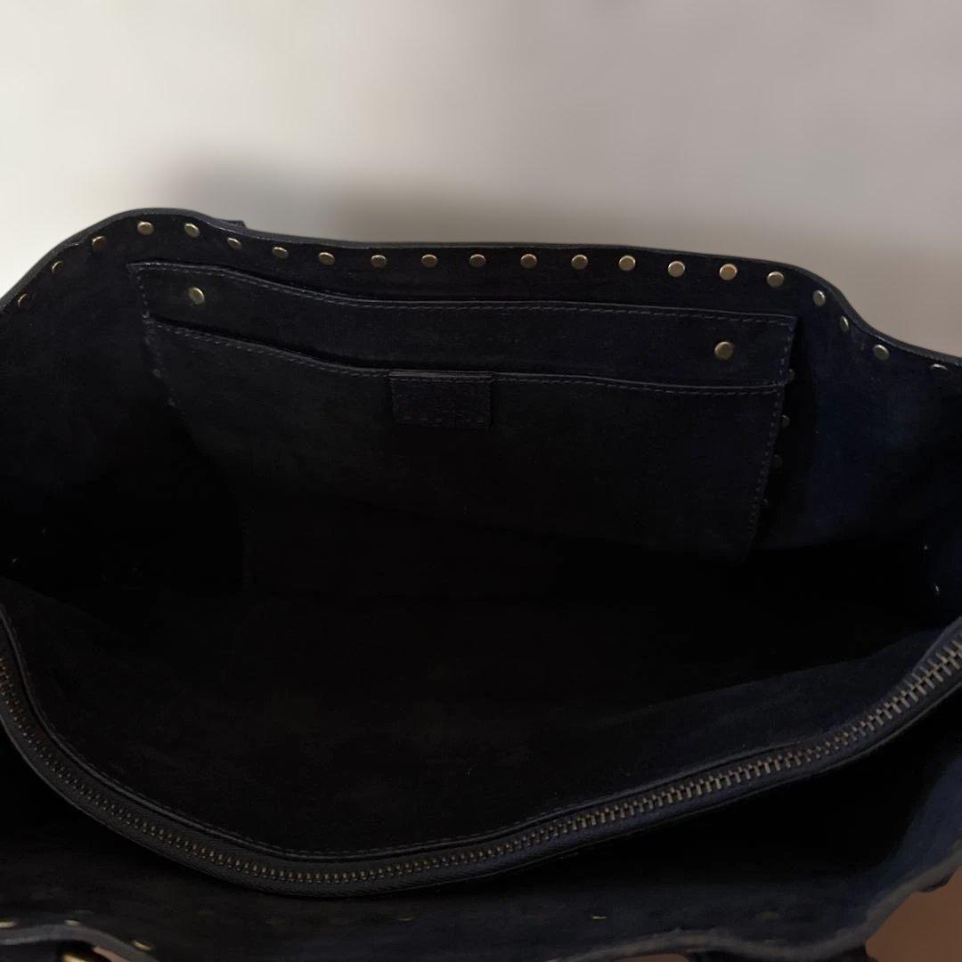 セリーヌ　ブギーバッグ　黒　スタッズ使い　ハンドバッグ