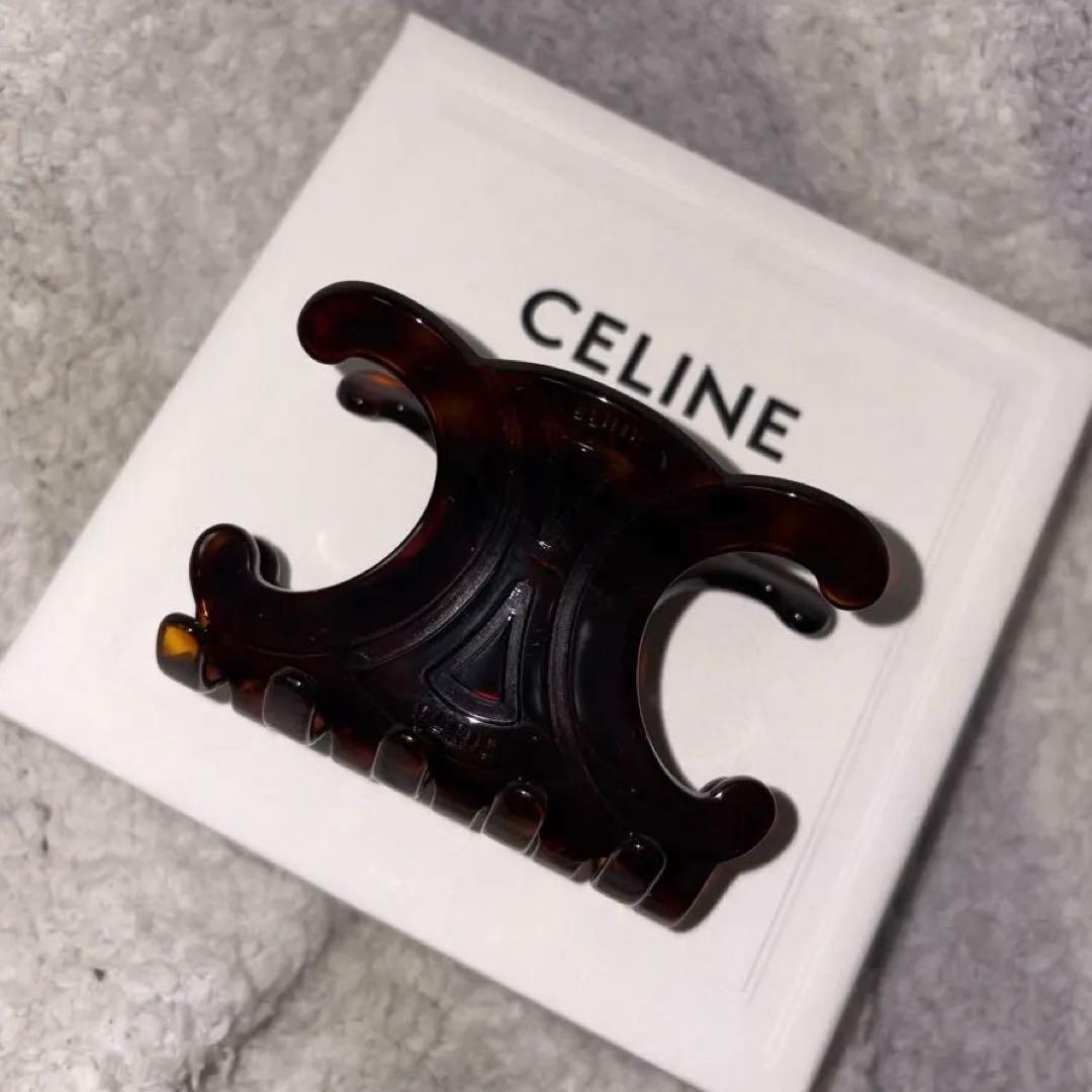 CELINE ヘアクリップ　べっ甲　セリーヌ　ヘアピン