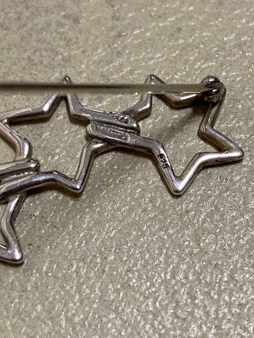 ティファニー　 Tiffany & Co スリースター　ブローチ　シルバー925