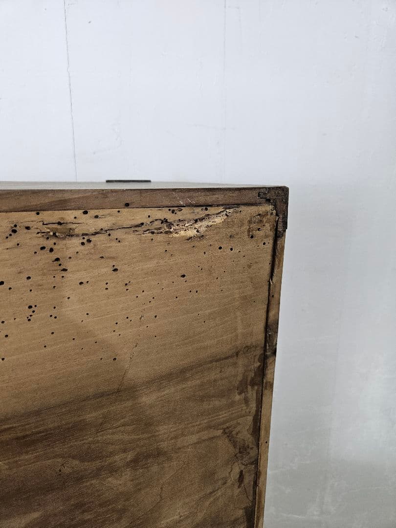 フランスアンティーク 陳列棚 古い木箱 棚板付き 木製 無垢材 飾り棚 小型