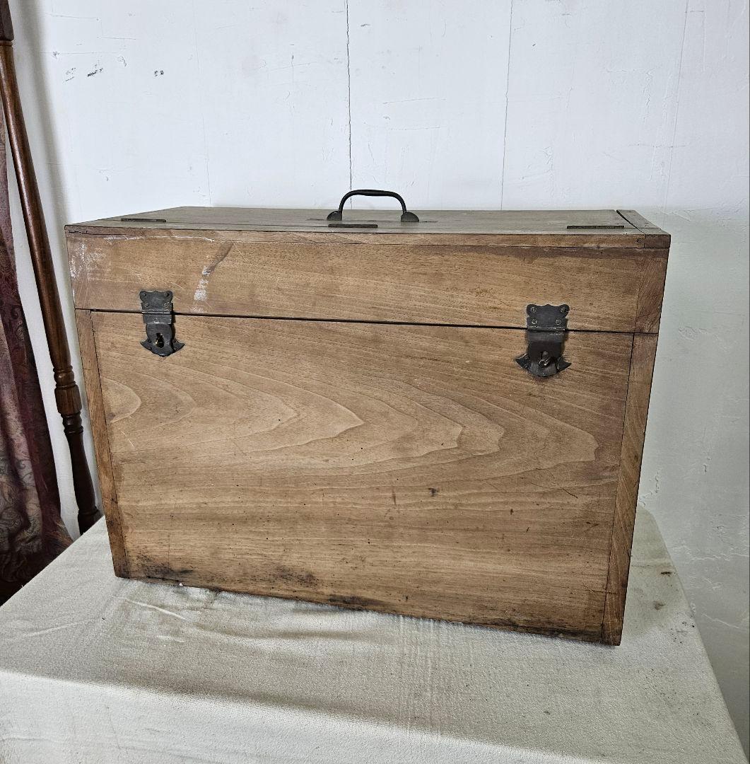 フランスアンティーク 陳列棚 古い木箱 棚板付き 木製 無垢材 飾り棚 小型